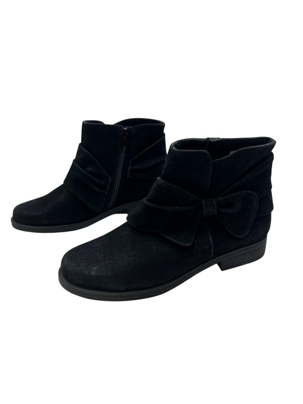 Rachel Shoes Girls Paloma Ankle Boots Bow Black Size 4M Zip
